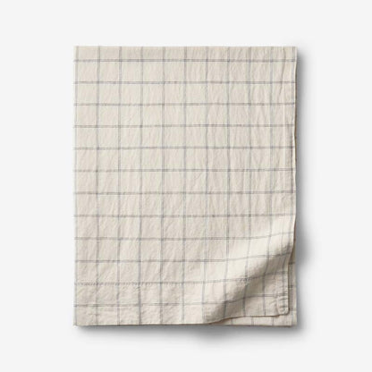 Tailored Stripes and Plaids Premium Breathable Washed Linen Cotton Flat Bed Sheet