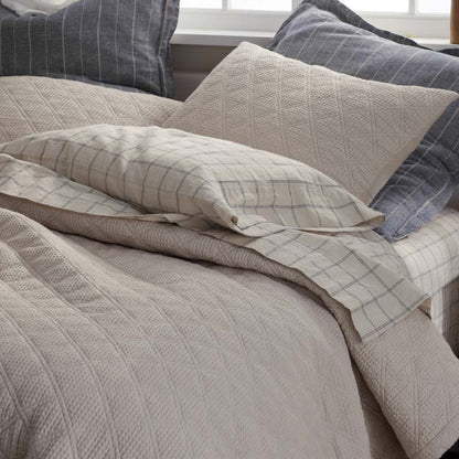 Tailored Stripes and Plaids Premium Breathable Washed Linen Cotton Pillowcase Set