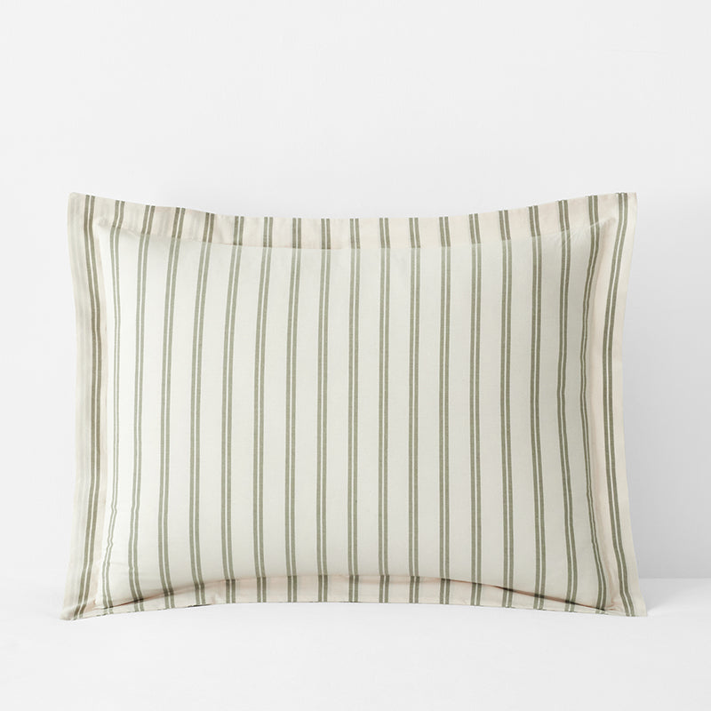 Tailored Stripes and Plaids Classic Cool Cotton Percale Sham