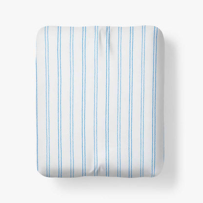 Blossoms and Stripes Classic Cool Cotton Percale Fitted Bed Sheet