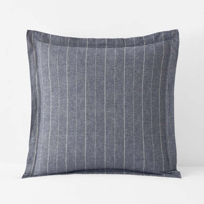 Tailored Stripes Premium Breathable Washed Linen Cotton Reversible Sham