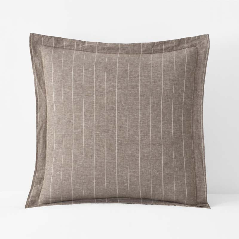 Tailored Stripes Premium Breathable Washed Linen Cotton Reversible Sham