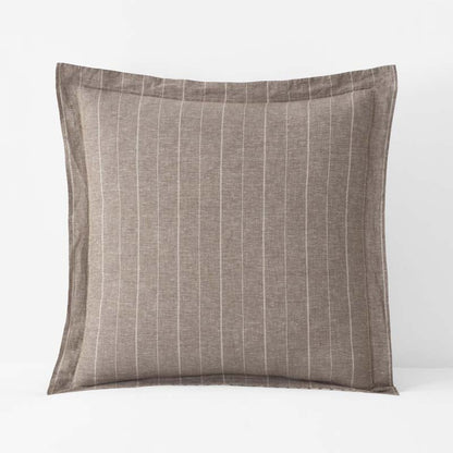 Tailored Stripes Premium Breathable Washed Linen Cotton Reversible Sham