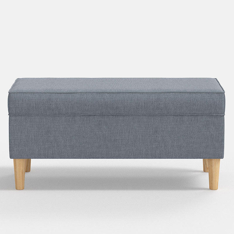 Textured Linen Storage Bench