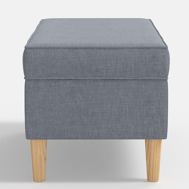 Textured Linen Storage Bench