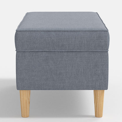 Textured Linen Storage Bench