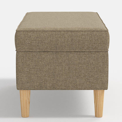 Textured Linen Storage Bench