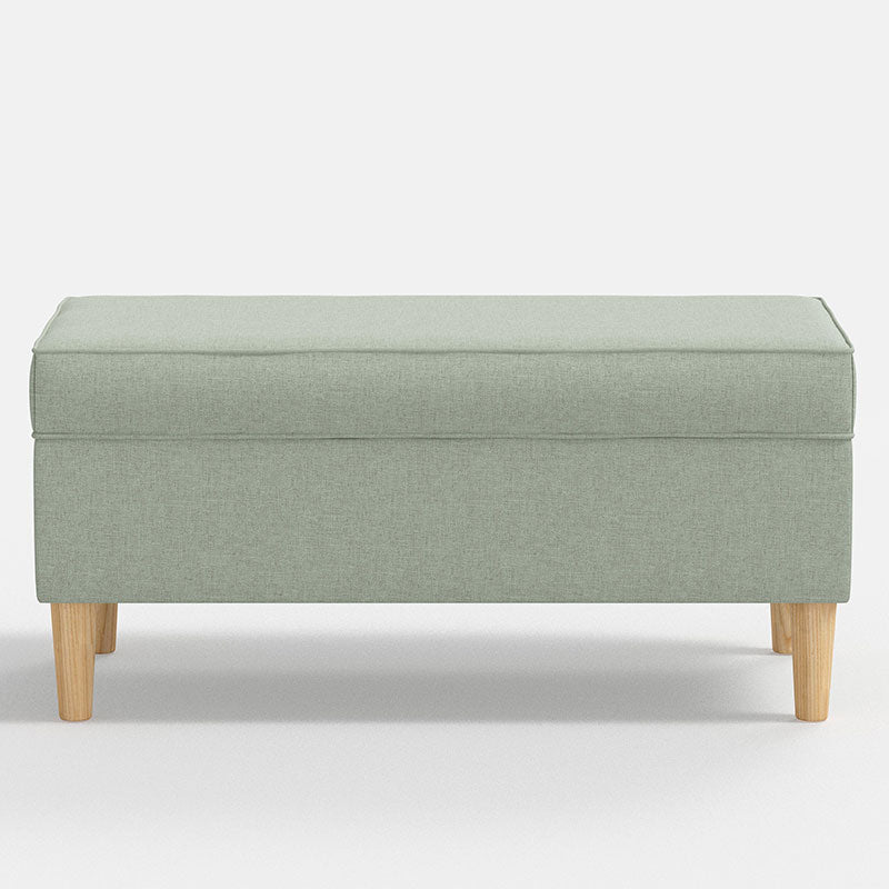 Textured Linen Storage Bench