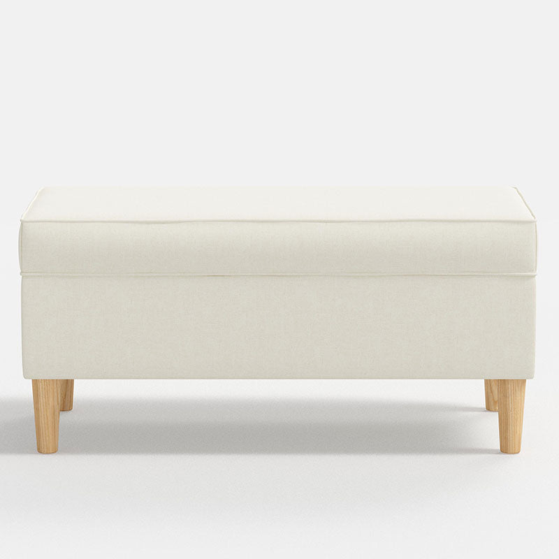 Textured Linen Storage Bench