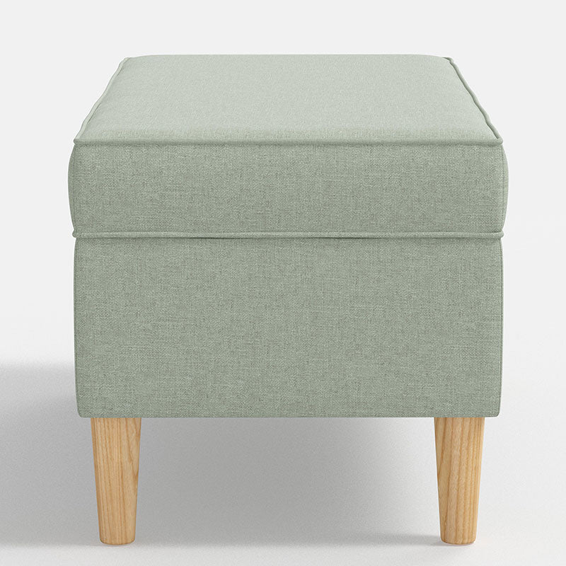 Textured Linen Storage Bench