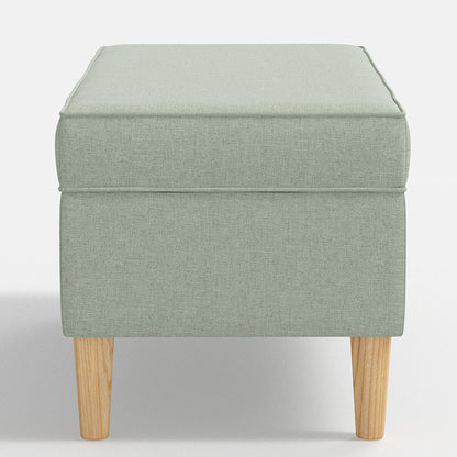 Textured Linen Storage Bench