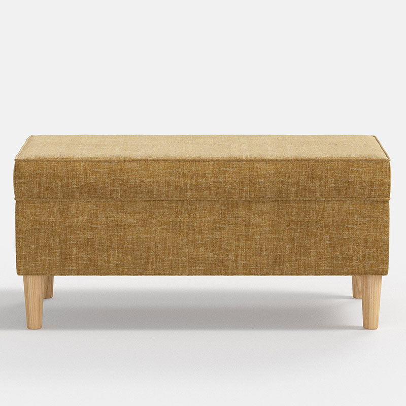 Vintage Velvet Upholstered Storage Bench