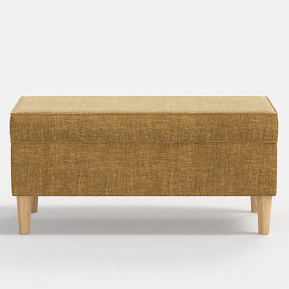 Vintage Velvet Upholstered Storage Bench