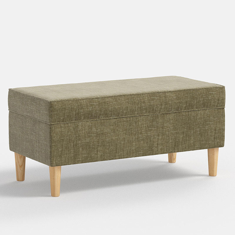Vintage Velvet Upholstered Storage Bench
