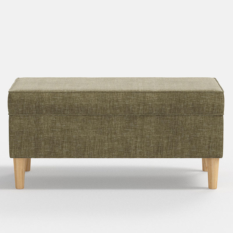 Vintage Velvet Upholstered Storage Bench