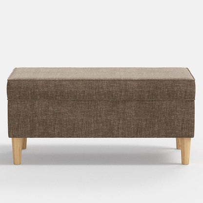 Vintage Velvet Upholstered Storage Bench