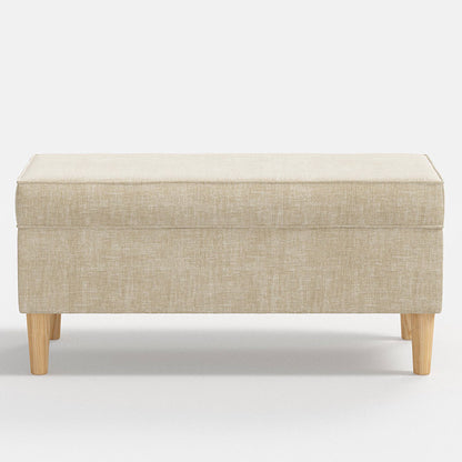 Vintage Velvet Upholstered Storage Bench
