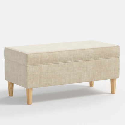 Vintage Velvet Upholstered Storage Bench