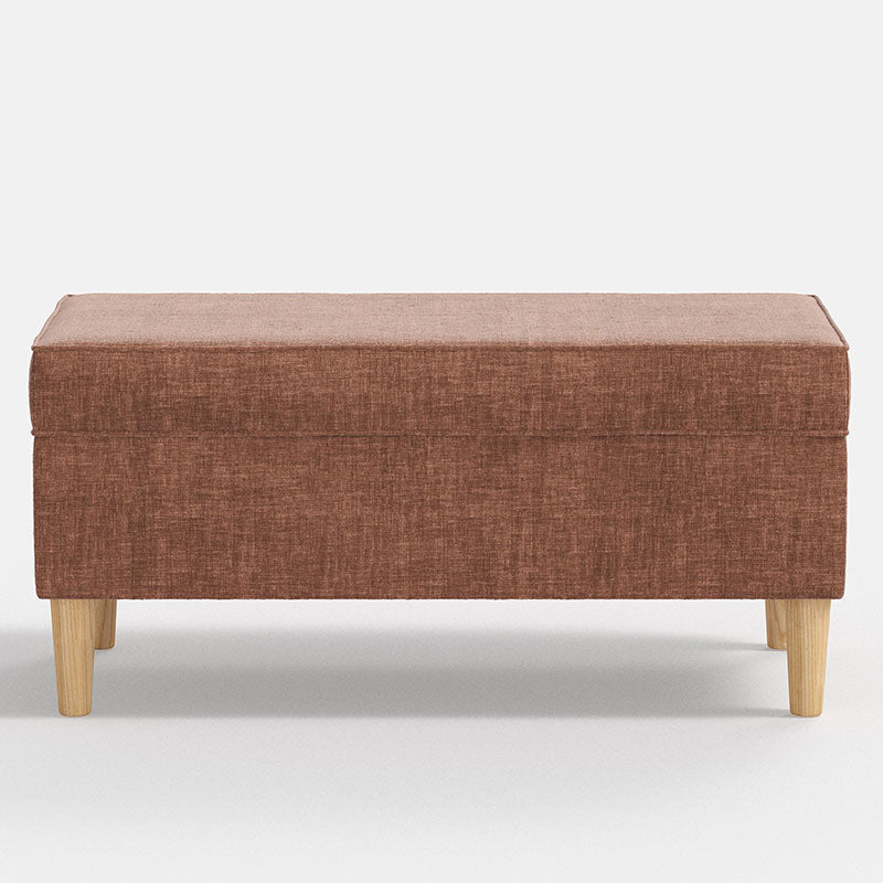 Vintage Velvet Upholstered Storage Bench