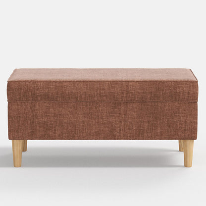 Vintage Velvet Upholstered Storage Bench