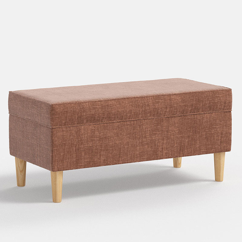 Vintage Velvet Upholstered Storage Bench