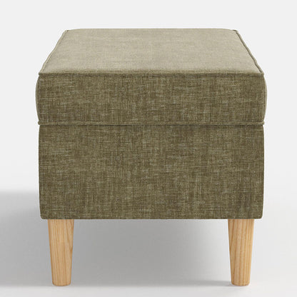 Vintage Velvet Upholstered Storage Bench