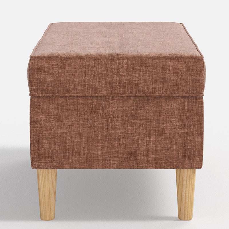 Vintage Velvet Upholstered Storage Bench
