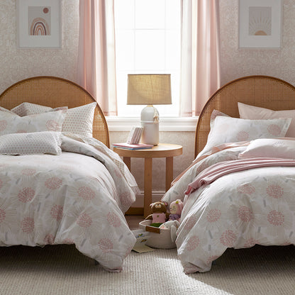 Ditsy Gingham Classic Cool Organic Cotton Percale Window Curtain