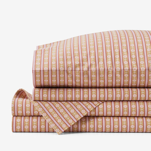 Seraphina Garment Washed Cotton Percale Bed Sheet Set