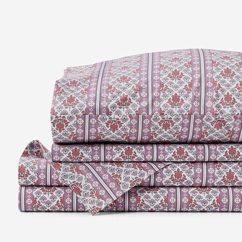 Seraphina Garment Washed Cotton Percale Bed Sheet Set