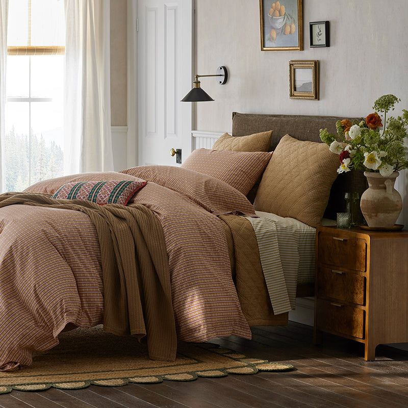 Seraphina Garment Washed Cotton Percale Bed Sheet Set