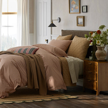 Seraphina Garment Washed Cotton Percale Bed Sheet Set