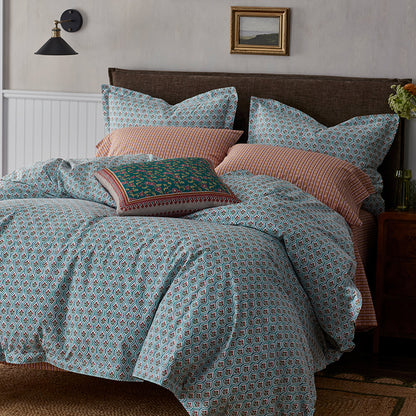 Seraphina Garment Washed Cotton Percale Bed Sheet Set