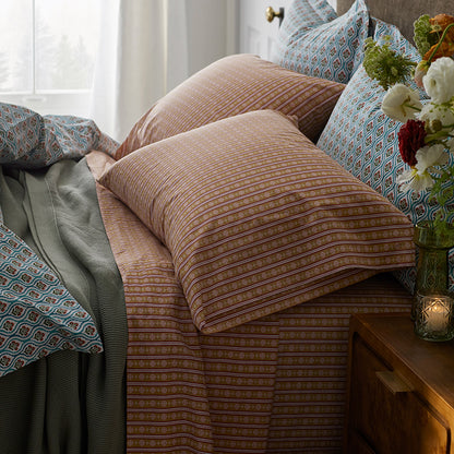 Seraphina Garment Washed Cotton Percale Duvet Cover Set