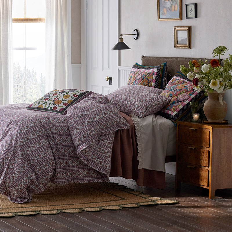Seraphina Garment Washed Cotton Percale Bed Sheet Set