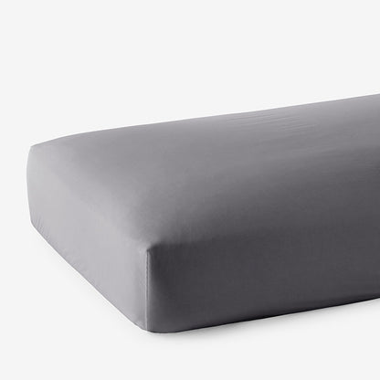 Classic Smooth Cotton Wrinkle-Free Sateen Fitted Bed Sheet