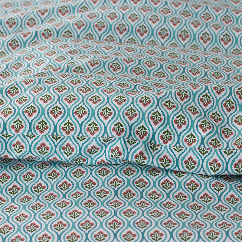 Seraphina Garment Washed Cotton Percale Bed Sheet Set