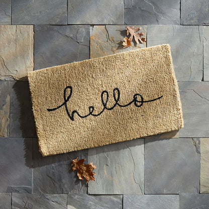 Hello Coir Doormat