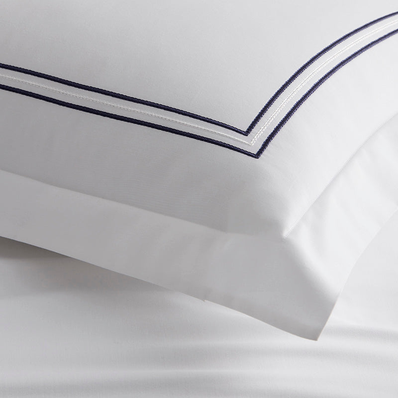 Dorset Stripe Luxe Smooth Egyptian Cotton Sateen Bed Sheet Set
