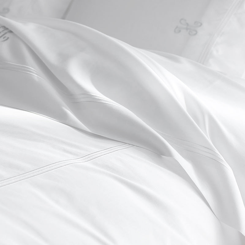 Dorset Stripe Luxe Smooth Egyptian Cotton Sateen Duvet Cover