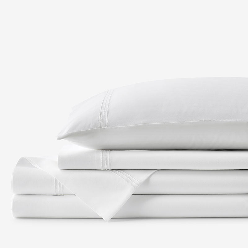 Dorset Stripe Luxe Smooth Egyptian Cotton Sateen Bed Sheet Set