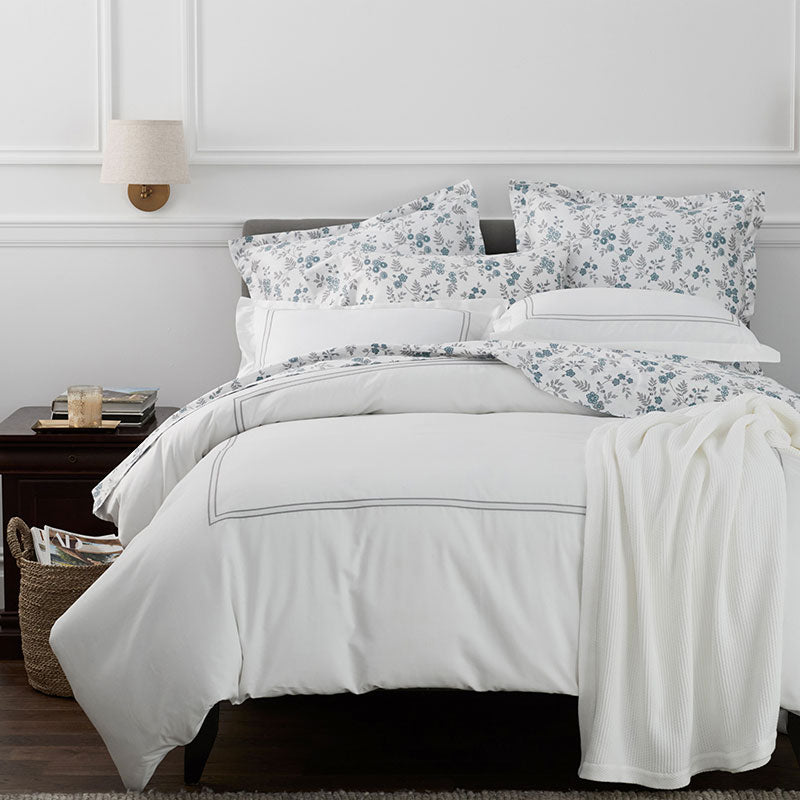Dorset Stripe Luxe Smooth Egyptian Cotton Sateen Bed Sheet Set