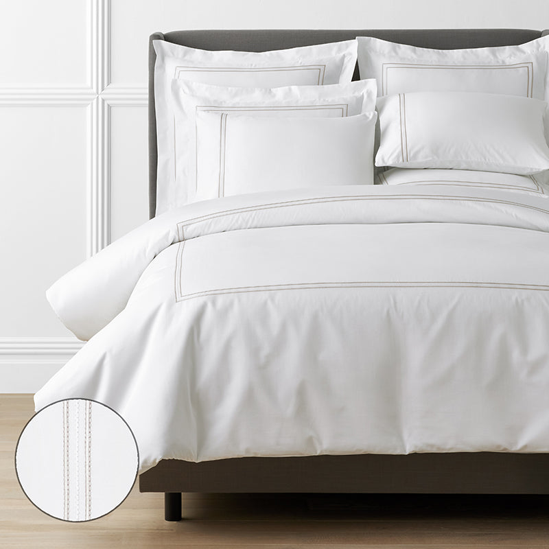 Dorset Stripe Luxe Smooth Egyptian Cotton Sateen Duvet Cover