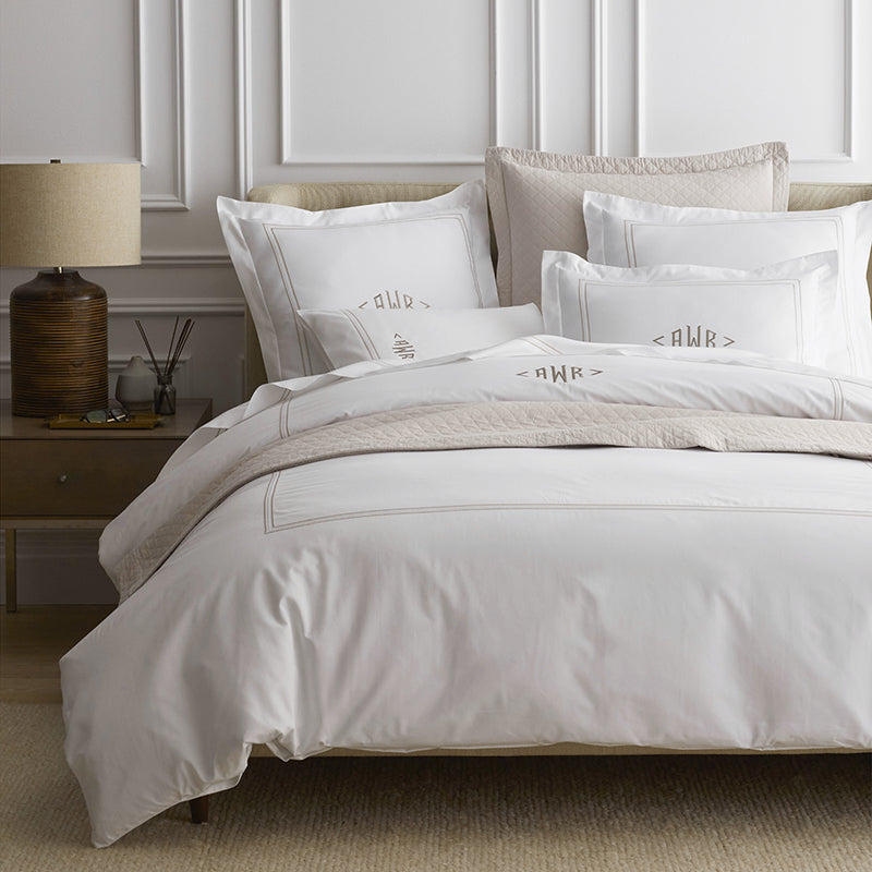 Dorset Stripe Luxe Smooth Egyptian Cotton Sateen Bed Sheet Set
