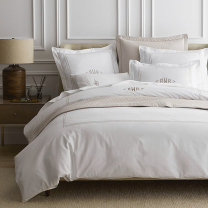 Dorset Stripe Luxe Smooth Egyptian Cotton Sateen Bed Sheet Set