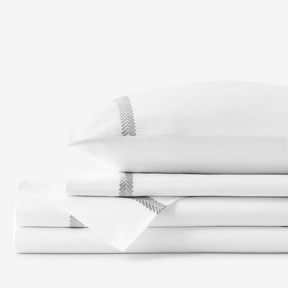 Hewett Luxe Smooth Egyptian Cotton Sateen Bed Sheet Set