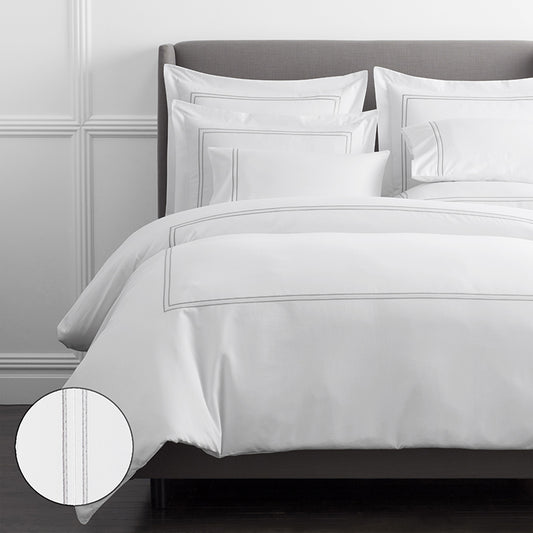 Dorset Stripe Luxe Smooth Egyptian Cotton Sateen Duvet Cover