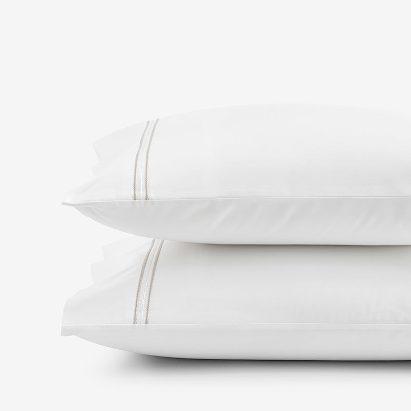 Dorset Stripe Luxe Smooth Egyptian Cotton Sateen Pillowcase Set