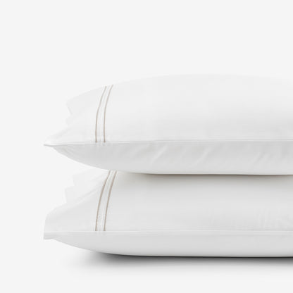 Dorset Stripe Luxe Smooth Egyptian Cotton Sateen Pillowcase Set