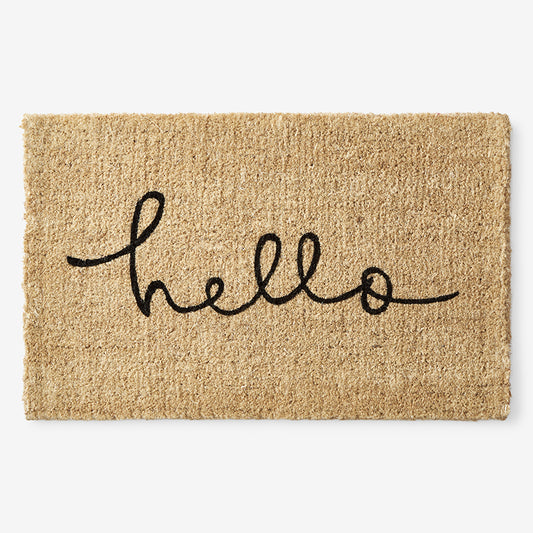 Hello Coir Doormat